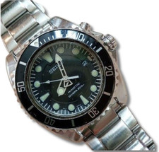 Montre Seiko Kinetic Diver 5M62-0BL0 Scuba Cadran Noir Argent du Japon