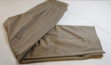 Men Ballin Relax beige brown pleat 100% polyester casual dress pants 36x28 NWOT
