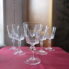 6 red wine glasses crystal d arches model versailles H 14 cm