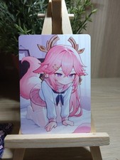 Yae Miko Genshin Impact Waifu Goddess Story Fan Art Anime Card Carte Sexy Hentai