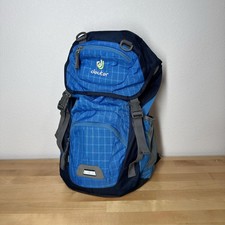 Deuter Youth Backpack Kids Pack Blue Plaid Hiking School Bag Travel Daypack