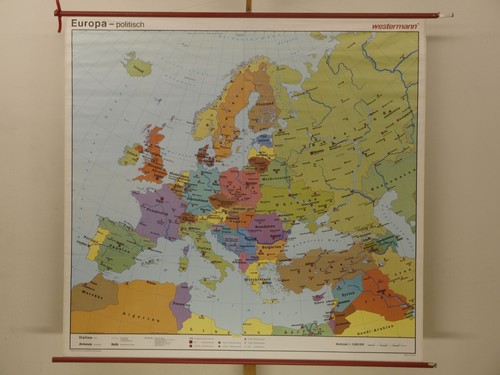 Carte murale scolaire vue - murale,