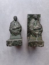 Serre-livres Bouddha en régule signé Adam Féron