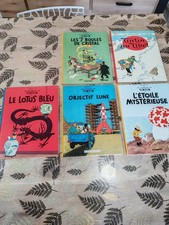 Lot  5 albums Tintin Hergé
