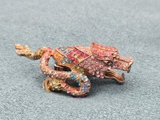 Garbolino Dragon Crystal Stretch Ring Costume Jewelry