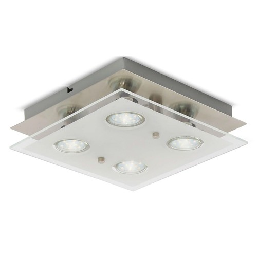 Plafonnier led nickel mat - plafonnier,