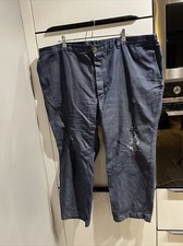 lot de 2 anciens pantalons de travail paysan usagés très grande taille