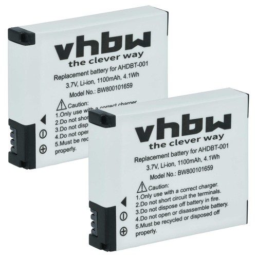 Batterie pour gopro hero - 2x,