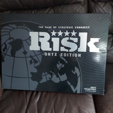 Risk Onyx Edition Strategy Board Game USED OPENED BARNES & NOBLE  READ