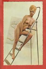 Old postcard - female nude - private collection lyna paris - topless woman