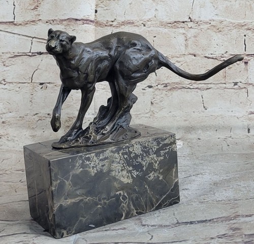 Bronze artisanal mountain lion - bronze,