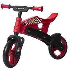 Polisport Enfants Vélo Équilibre Plastique Garçon Fille Entraînement Rouge Noir