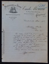 Billhead Invoice CHARENTON 1916 Futailles Wholesale MOREAU Barrel Wine Wine 131