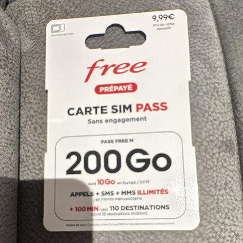 Free carte sim prépayée 200 - sim,