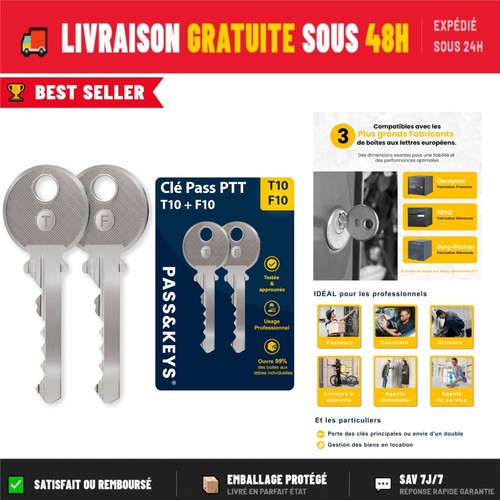 Clés pass ptt t10 - clés,