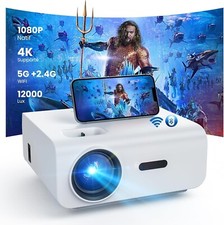 HOPVISION Mini Projecteur WiFi Bluetooth Videoprojecteur Retroprojecteur #G
