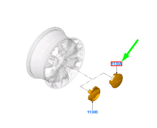 Cache moyeu roue ford - moyeu,