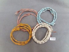 Lot of 4 Colors Gold Sheathed Twisted Power Cable Wire 2 x 0.5mm2 (CX73)