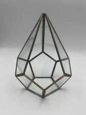Brass Geometric Glass Terrarium Tabletop Decor