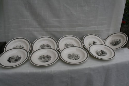 Grandes assiettes creuses - 9,