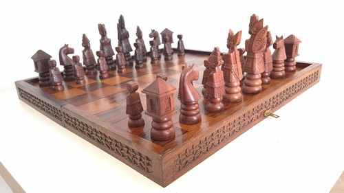 Rare indonesian chess set from - chess,