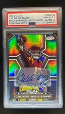 2024 SAGE HIT Caleb Williams Peak Performance Auto Gold RC #10/10 PSA 8 10