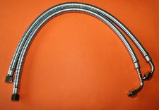 BSA B31 B32 B34 GOLD STAR ARMOURED OIL FEED PIPES UNDER GEARBOX 42-8344 42-8345