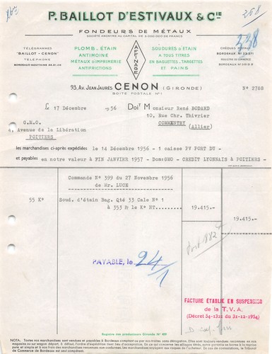 1956 fondeurs metaux p - 1956,