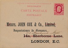 Belgique UPU Carte Postale