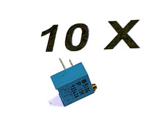 10kΩ, 25 Speed, Horizontal, 0.5W, 300V, 100mA, 10K, POT3106P-1-103 Murata, 10 Pack