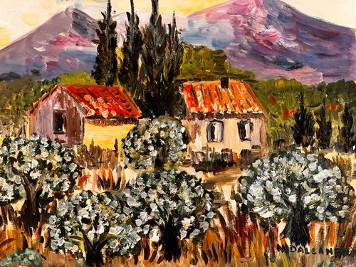 Tableau peinture paysage - peinture,