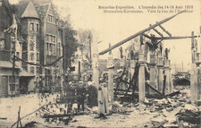 BRUXELLES-Exposition. L'Incendie des 14-15 Août 1910  28054