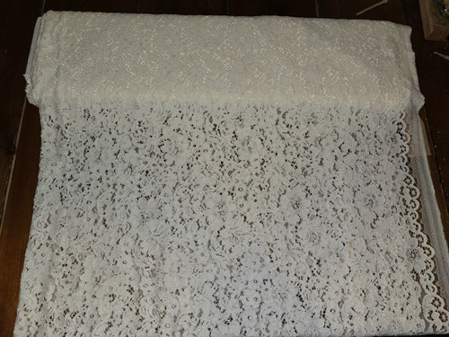 Tissu dentelle ecru - dentelle, tissus