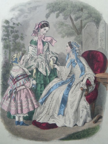 Gravure mode ancienne - de,