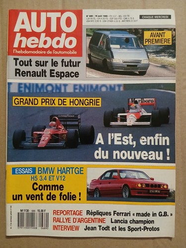 Auto hebdo 689 1989 - n°689, 16/8/1989