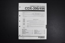 Yamaha CDX-396 / 496 Compact Disc Player Service Manual - Genuine Original
