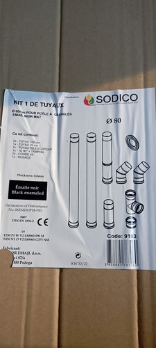 Kit tubage émailé noir d - kit, de