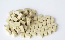 MORE MODEL - Set of miniature rectangular pavers beige for model -...