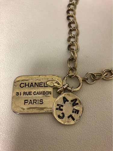 Collier chanel chaîne plaque - chaîne,