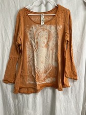 Magnolia Pearl Orange Jesus graphic Dylan Long Sleeve T shirt