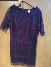 Robe cocktail violette en