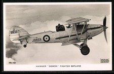Ak Hawker Demon Chasseur Biplan, Avion De Combat Britannique