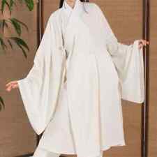 White InnerWear Hanfu ChineseMingDynasty RoundCollar Robe Lining Taoist Lingerie