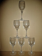 6 VERRES a digestif 8 cl modèle VICOMTE , cristal d'arques France ; lot / série