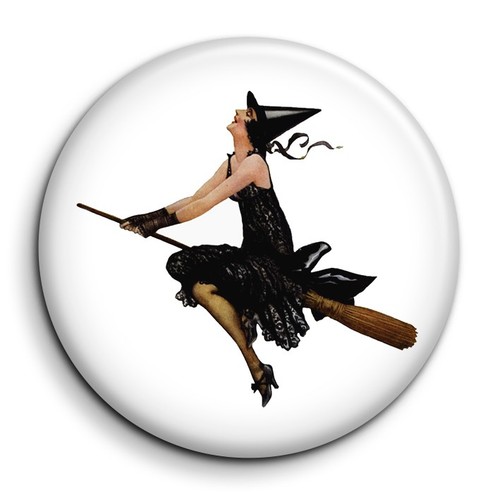 Halloween sorcière badge - -,
