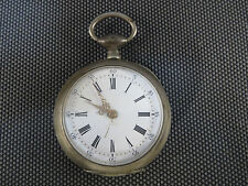 Antique silver pocket watch, old jewelry French antique silver watch 