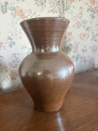Vase grès émaillé beige - émaillé,