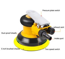 Ponceuse orbitale pneumatique 5 pouces, ponceuse ronde à air comprimé, polisseus