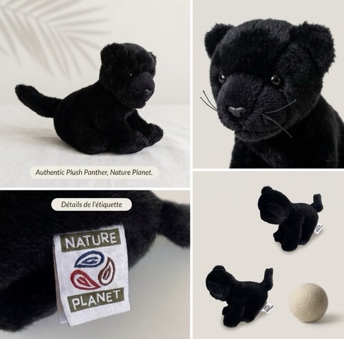 Peluche panthère noire nature - peluche,