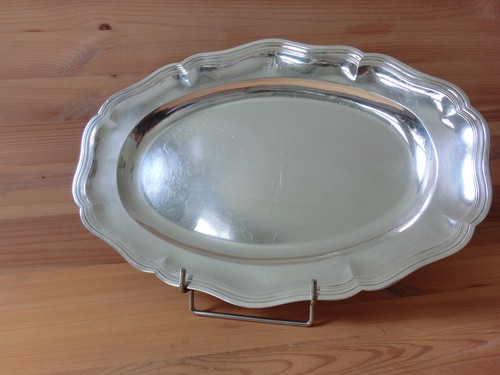 Grand plat long argent massif - grand,